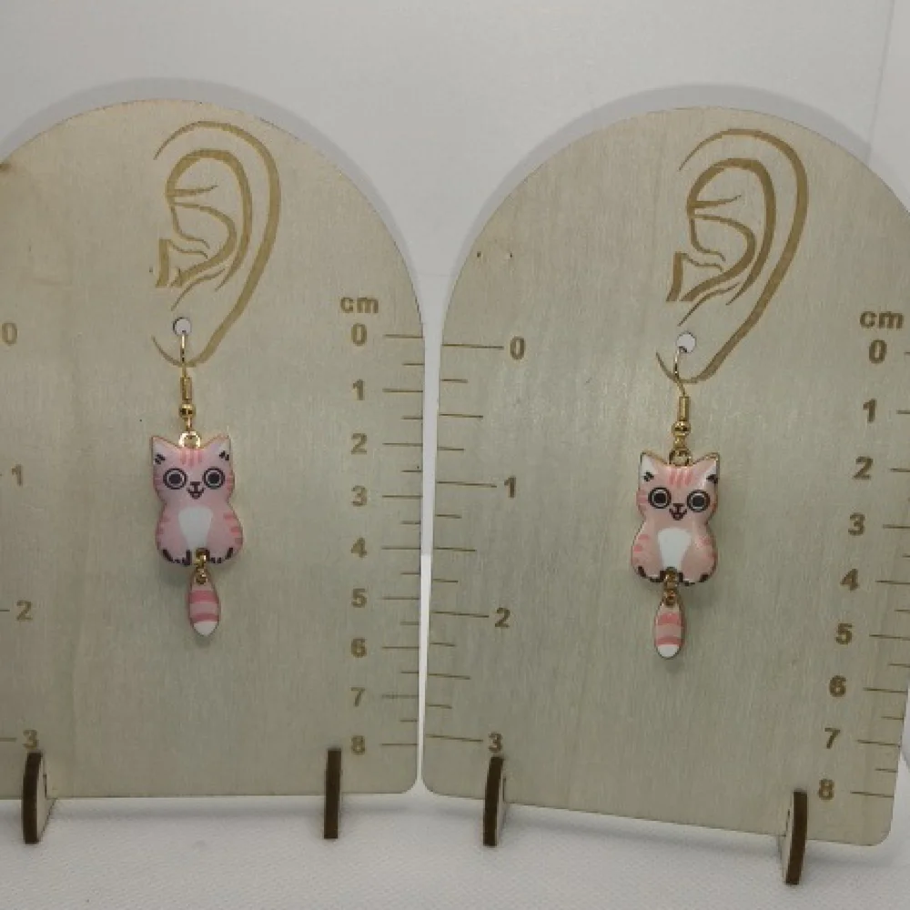 Cute‎ Pink Cat Earrings